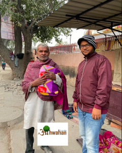 Blanket Distribution Drive conducted by the Finance & Outreach Wing and Social Support Wing of NSS, SRCC in collaboration with Aahwahan Foundation